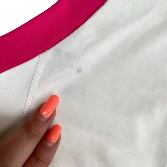 Solid & Stripe Sport Women’s S Trek High Neck Zip Front‎ Sports Bra White Sporty - Picture 8 of 8